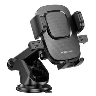 R06 Borofone - Car Holder Dainty (BH60) - with Suction Cup, for Dashboard/Windshield, 4.5-7" Phone - Black Grey