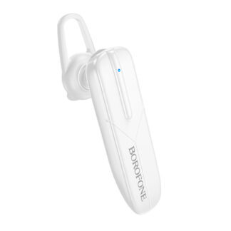 R06 Borofone - Bluetooth Headset Lucky (BC36) - Bluetooth V5.0, 70mAh, Lightweight, Premium Sound - White
