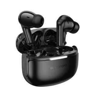R06 Borofone - Wireless Earbuds Peaceful (FQ9) - Bluetooth V5.4, 300mAh, True Wireless, Touch Control - Black