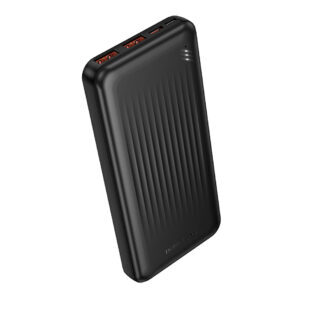 R06 Borofone - Power Bank Clever Series (BJ80) - 2x USB, Type-C, Indicator LED, QC 3.0, 22.5W, PD20W, 37Wh, 10000mAh - Black