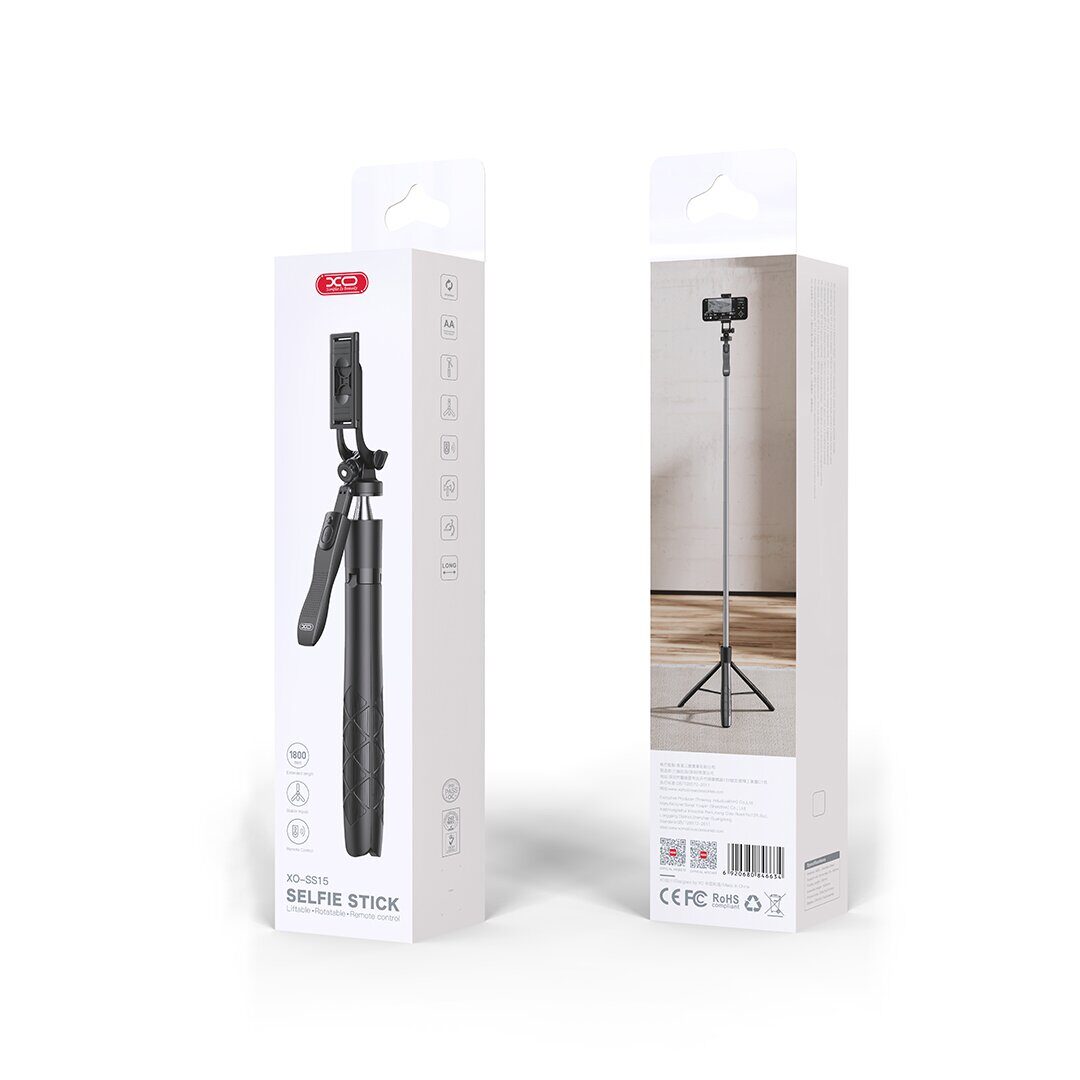 XO selfie stick Bluetooth tripod SS15 black 180cm - imagine 3