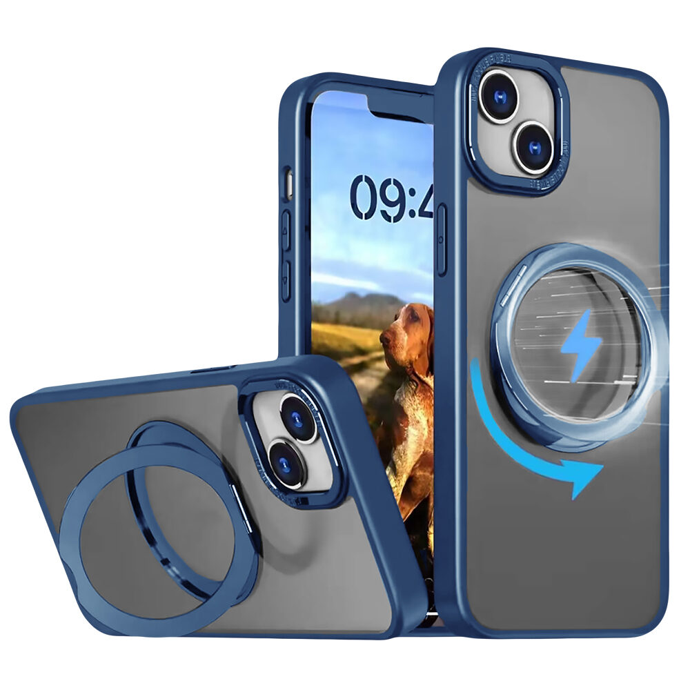 Mag Ring Rotating case for iPhone 15 Pro Max 6,7" navy blue - imagine 2