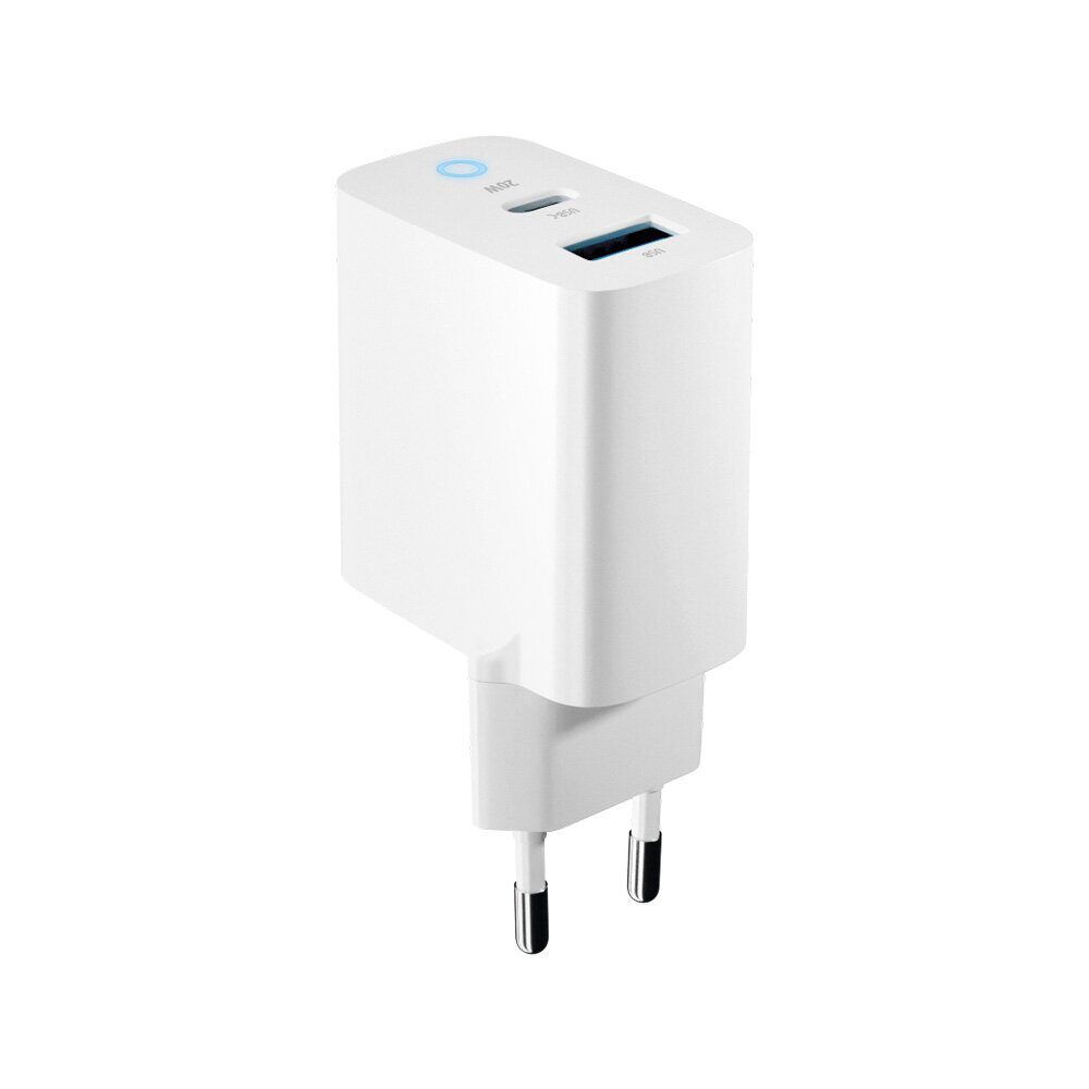 Forever TC-06-20AC PD QC charger 1x USB-C 1x USB 20W white - imagine 4
