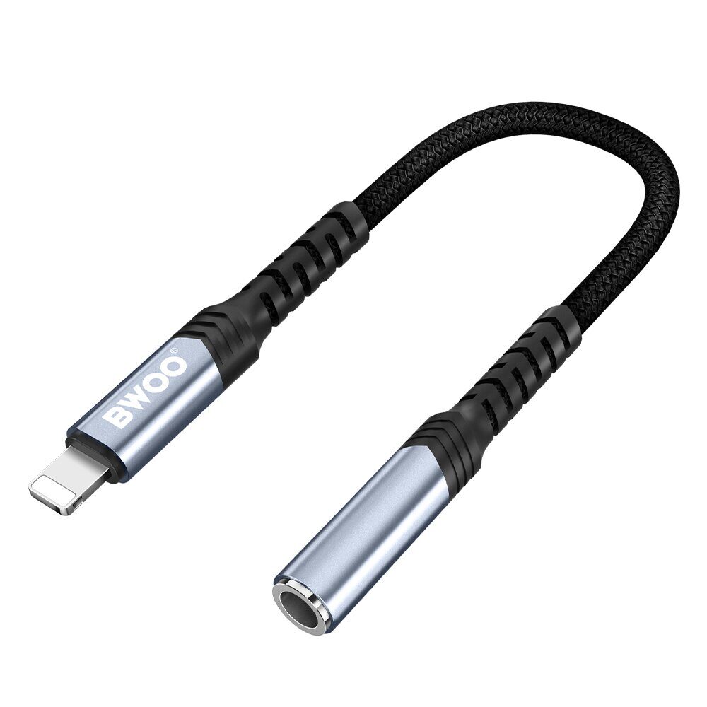 BWOO Adapter AUX 3.5mm - Lightning Black BZ48 - imagine 2