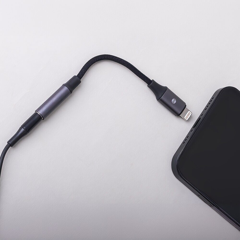 Forever adapter audio AJL-01 jack 3,5 mm - Lightning black - imagine 4