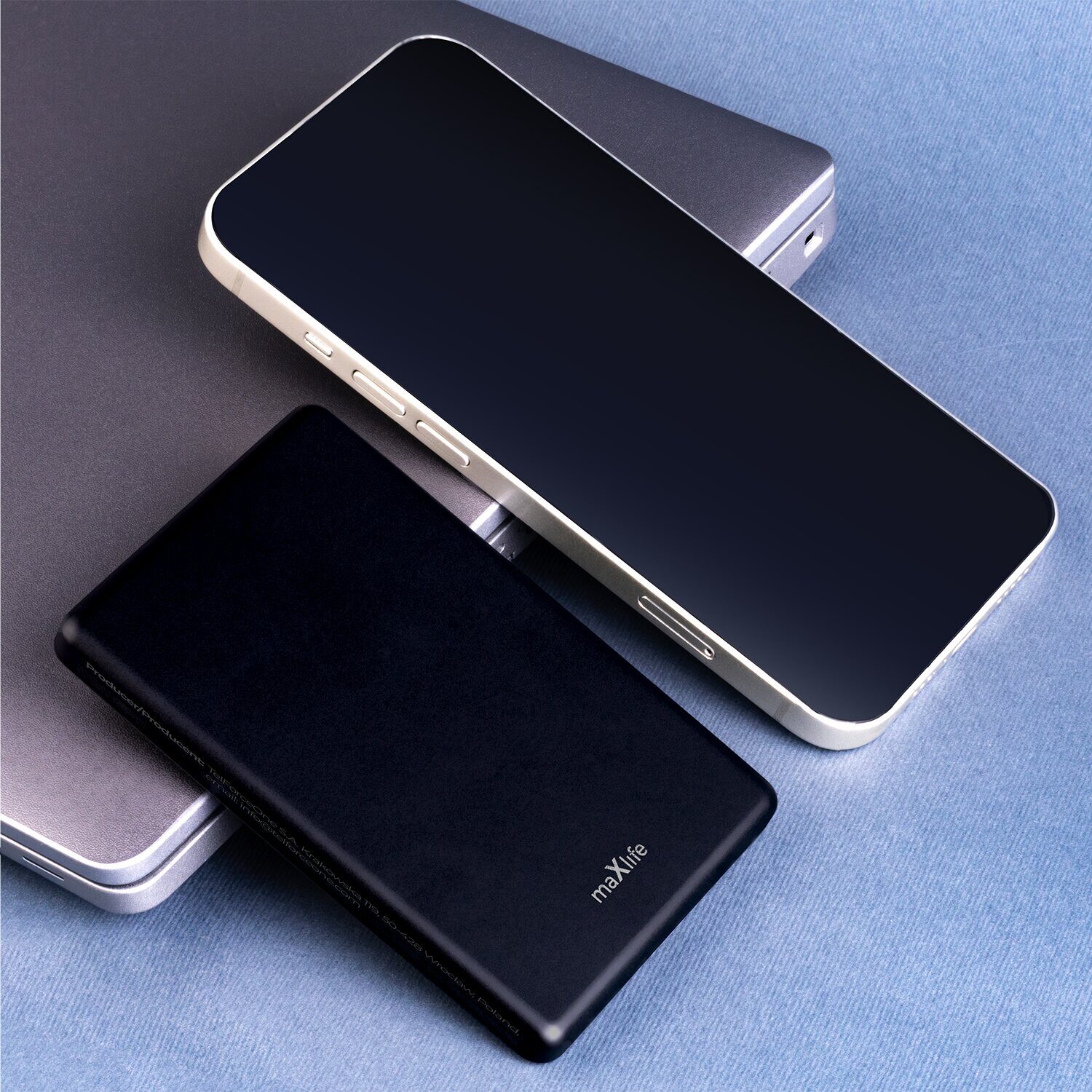 Maxlife wireless power bank MXPB-05 bkt 20W PD 5000 mAh magnetic black - imagine 6