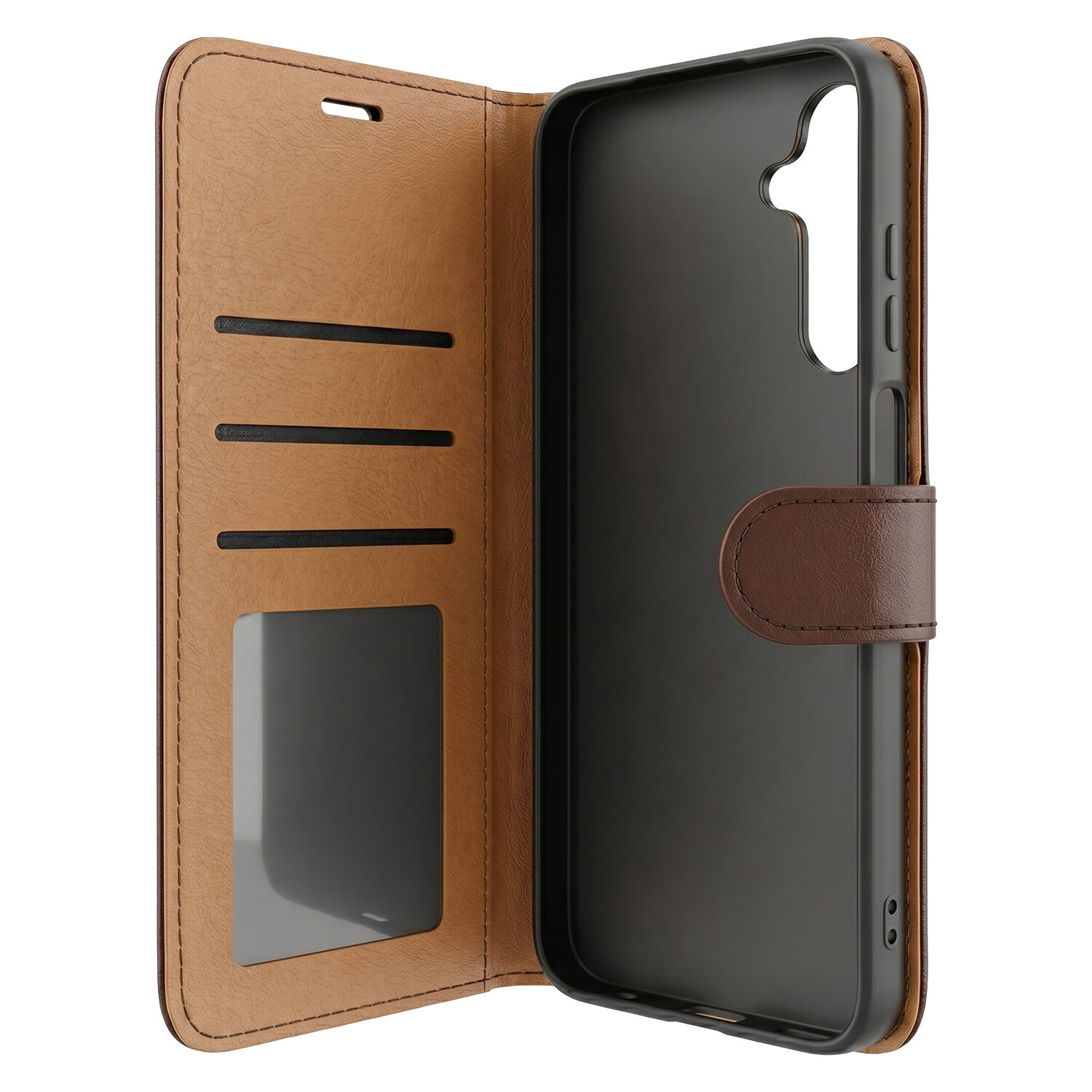 Smart Luxe leather case for iPhone 17 Pro 6,3" / 18 Pro 6,3" brown - imagine 4