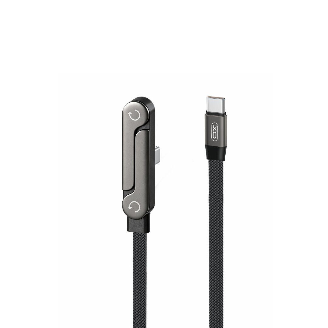XO cable NB-Q311 PD USB-C - USB-C 1,5m 240W black flat with stand - imagine 2