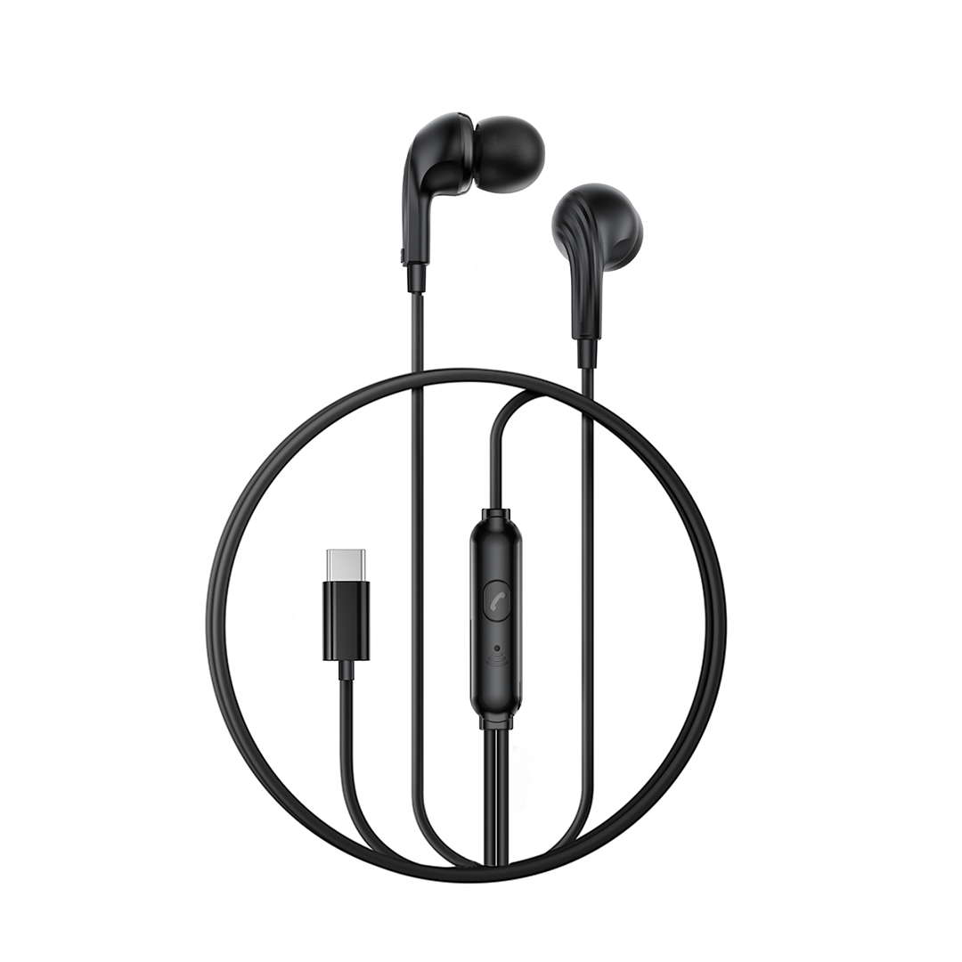 XO wired earphones EP82 USB-C black - imagine 2