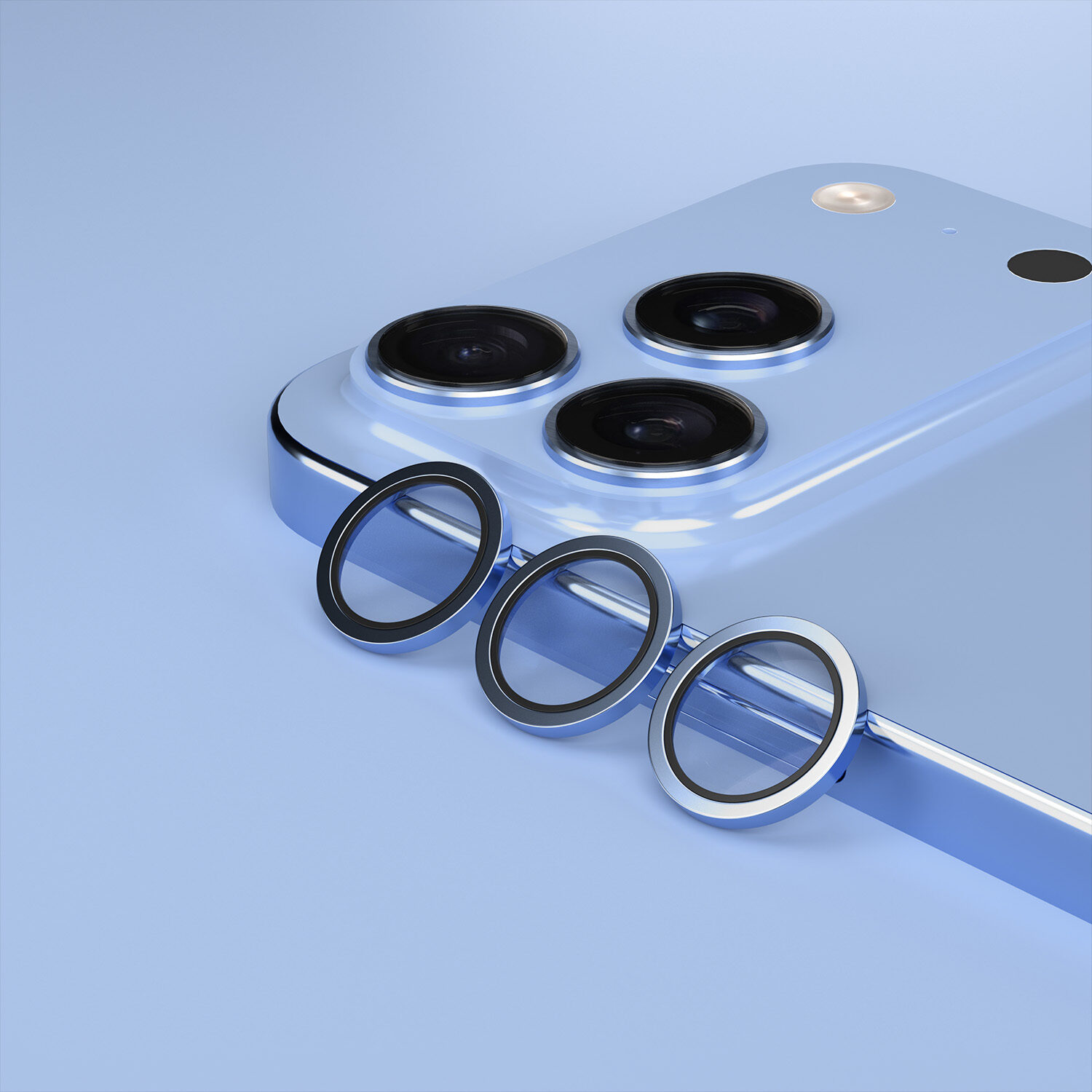 Etteri camera lens protector for iPhone 18 Pro / 18 Pro Max sky blue - imagine 2