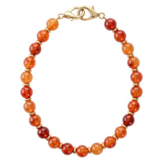 Beaded phone strap brown