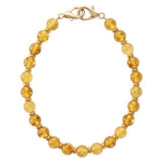 Beaded phone strap yellow