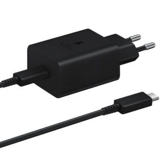 EP-T1510EBE + EP-DA705BBE Samsung 15W Travel Charger + USB-C/USB-C Data Cable Black (OOB Bulk)