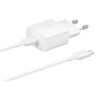 EP-T1510EWE + EP-DA705BWE Samsung 15W Travel Charger + USB-C/USB-C Data Cable White (OOB Bulk)