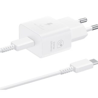 EP-T2510EWE + EP-DN980BWE Samsung USB-C 25W Travel Charger + USB-C Data Cable White (OOB Bulk)