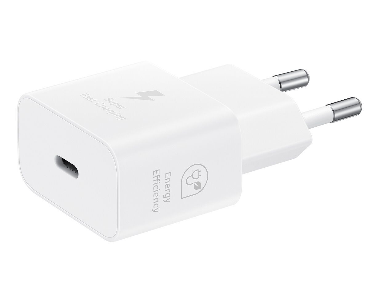 EP-T2510EWE + EP-DN980BWE Samsung USB-C 25W Travel Charger + USB-C Data Cable White (OOB Bulk) - imagine 2