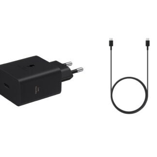 EP-T6010NBE + EP-DA705BBE Samsung USB-C 60W Travel Charger + USB-C/USB-C Data Cable 3A Black (OOB Bulk)