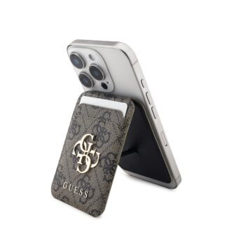 Guess 4G Metal Logo MagSafe Cardslot Stand Brown