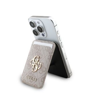 Guess 4G Metal Logo MagSafe Cardslot Stand Pink