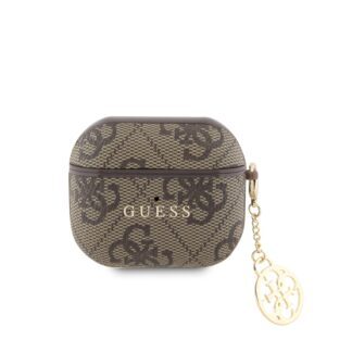 Guess 4G PU Charm Case for AirPods 3 Brown