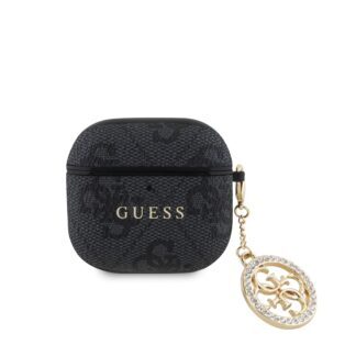 Guess 4G Script PC/PU Charm Case for AirPods 4 Black