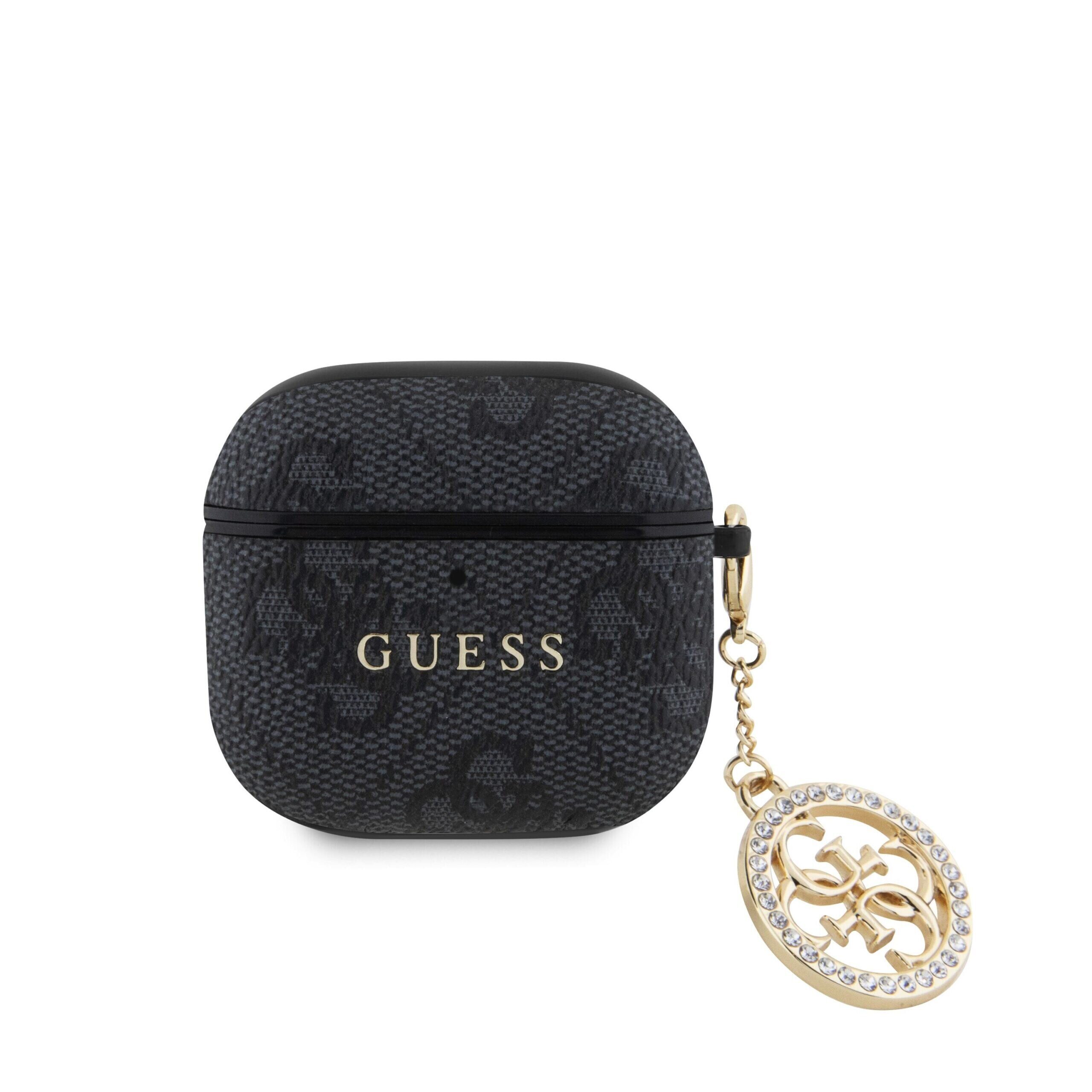 Guess 4G Script PC/PU Charm Case for AirPods 4 Black