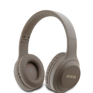 Guess Classic Silver Logo Wireless Headphone Brown