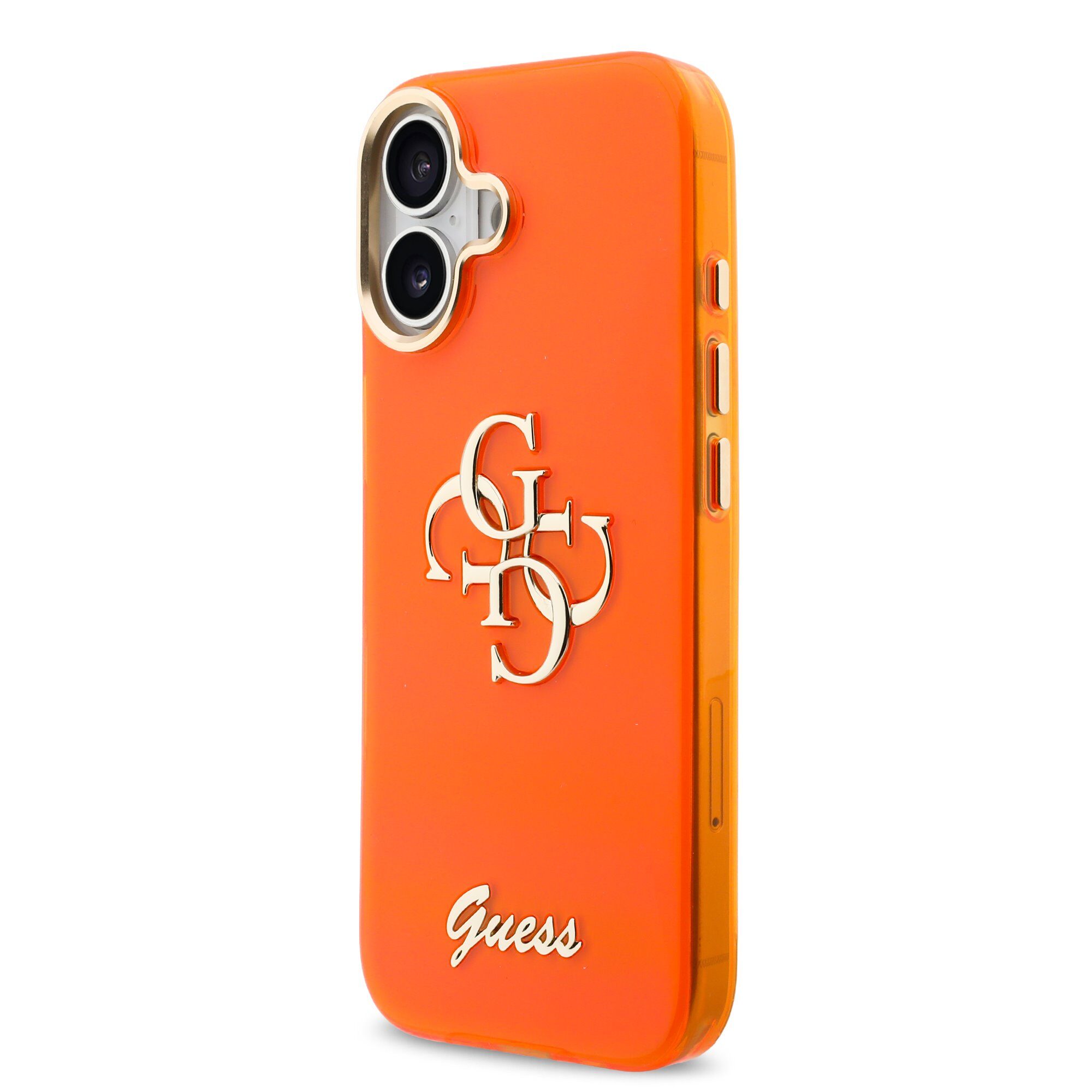 Guess IML 4G Script Metal Logo Case for iPhone 17 Orange - imagine 2
