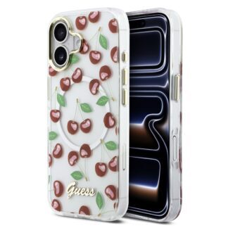 Guess IML Glitter Cherry MagSafe Case for iPhone 17