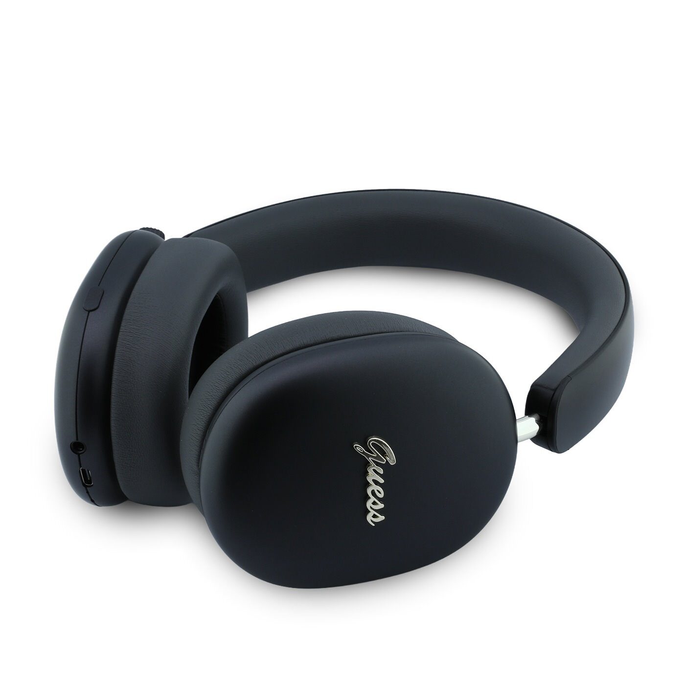 Guess Metallic Finish Gold Script Logo ENC Wireless Headphone Black - imagine 2