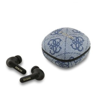 Guess PU 4G Metal Logo ENC TWS Wireless Earphones Blue