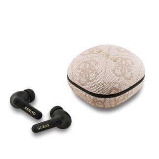 Guess PU 4G Metal Logo ENC TWS Wireless Earphones Pink