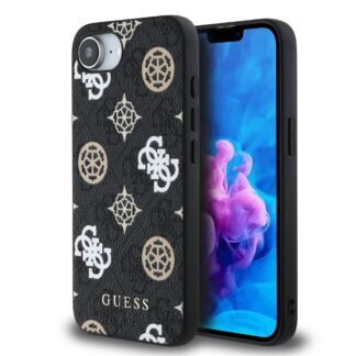 Guess PU 4G Peony MagSafe Case for iPhone 16e/17e Black