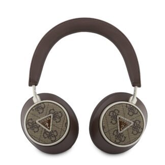 Guess PU 4G Triangle Logo ENC Wireless Headphone Brown