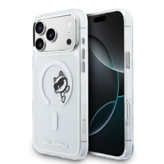 Karl Lagerfeld IML Choupette Peekaboo MagSafe Case for iPhone iPhone 17 Pro Max Transparent