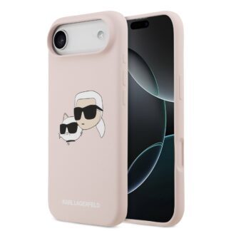 Karl Lagerfeld Liquid Silicone Double Heads MagSafe Case for iPhone Air Pink