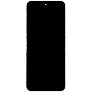 LCD display + Touch Unit + Front Cover Samsung F761 Galaxy Z Flip 7 FE 5G White (Service Pack)