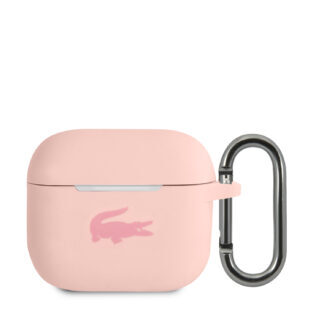 Lacoste Liquid Silicone Glossy Printing Logo Case for AirPods 3 Pink