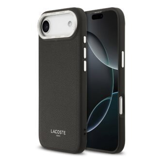 Lacoste PU Leather Champs Elysees MagSafe Case for iPhone Air Black