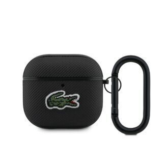 Lacoste Petit Pique Croc Logo Patch Case for AirPods 4 Black
