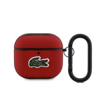 Lacoste Petit Pique Croc Logo Patch Case for AirPods 4 Red
