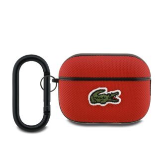 Lacoste Petit Pique Croc Logo Patch Case for AirPods Pro 2 Red