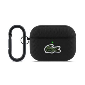 Lacoste Petit Pique Croc Logo Patch Case for AirPods Pro 3 Black