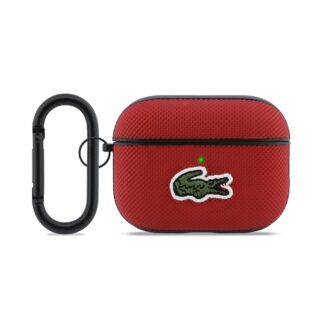 Lacoste Petit Pique Croc Logo Patch Case for AirPods Pro 3 Red