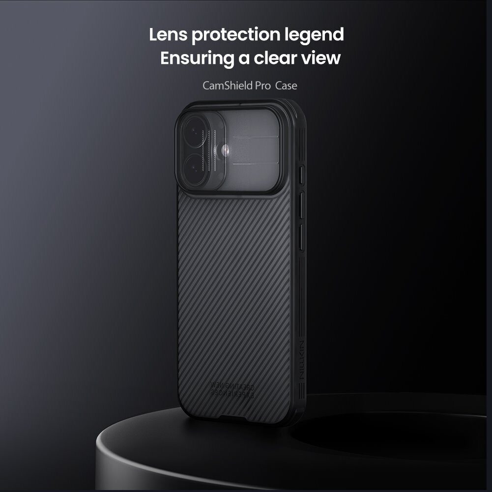 Nillkin CamShield PRO Case for Apple iPhone 17 Transparent Black - imagine 5