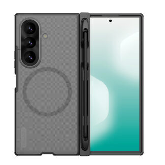 Nillkin Super Frosted FOLD Magnetic Pen Slot Back Cover for Samsung Galaxy Z Fold 8 Ultra Transparent Black