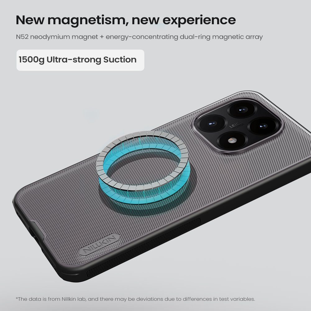 Nillkin Super Frosted PRO Magnetic Back Cover for Xiaomi 15T Transparent Black - imagine 3