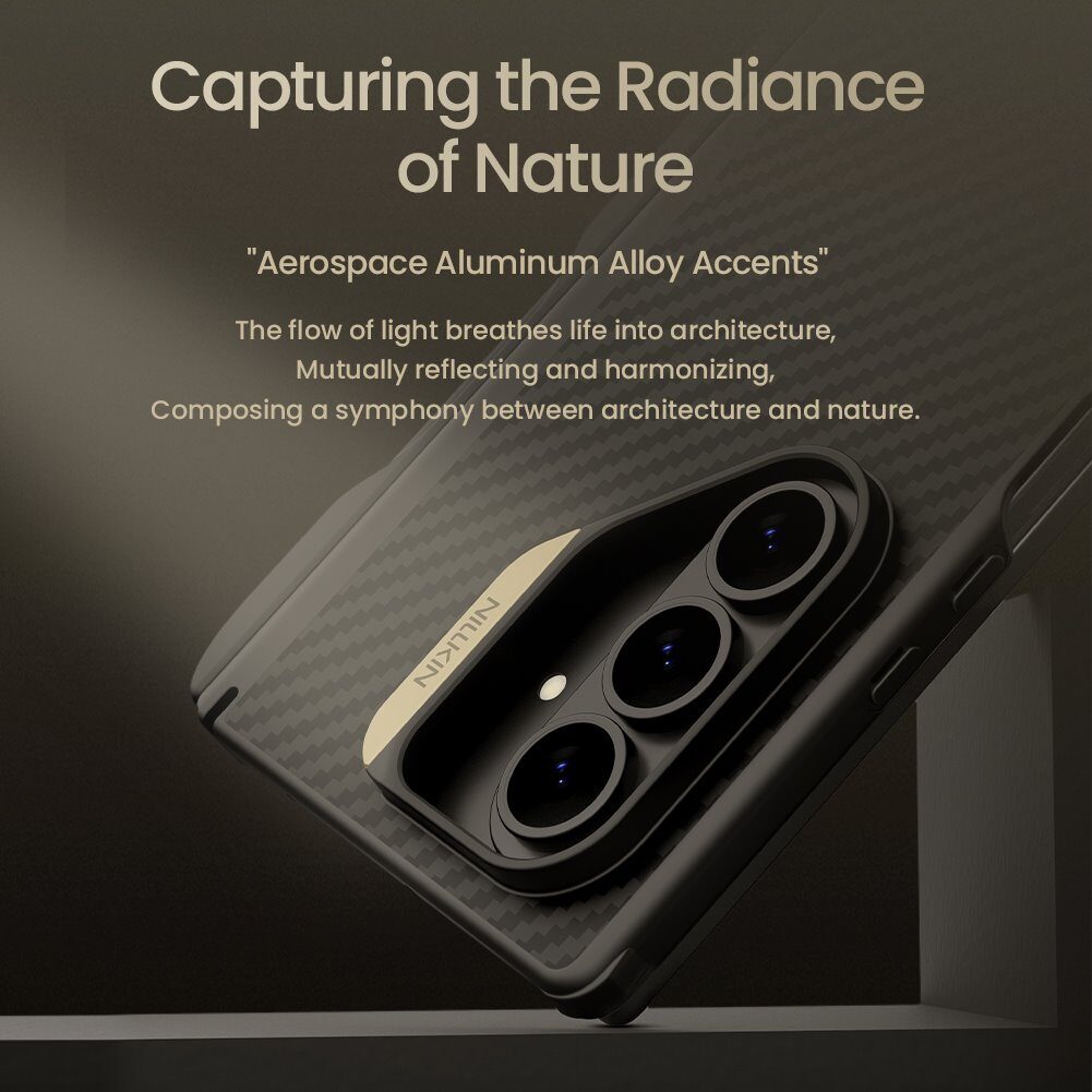 Nillkin Synthetic Fiber PRO Magnetic Pen Slot Zadní Kryt pro Samsung Galaxy Z Fold 7 Golden - imagine 6