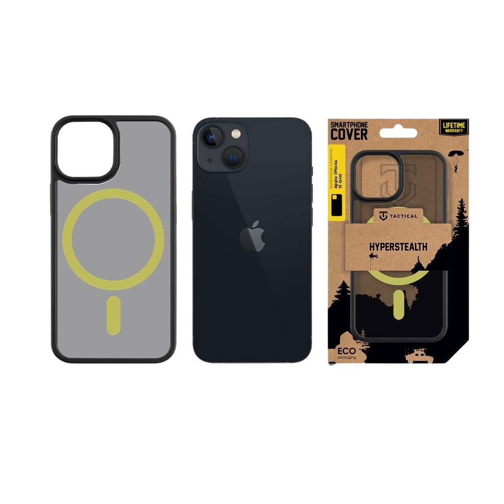 Tactical MagForce Hyperstealth 2.0 Cover for Apple iPhone 13 mini Black/Yellow - imagine 3