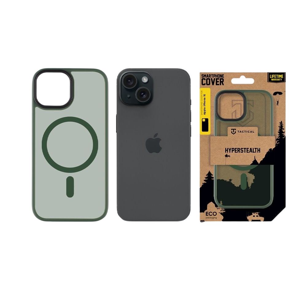 Tactical MagForce Hyperstealth Cover for Apple iPhone 15 Forest Green - imagine 3